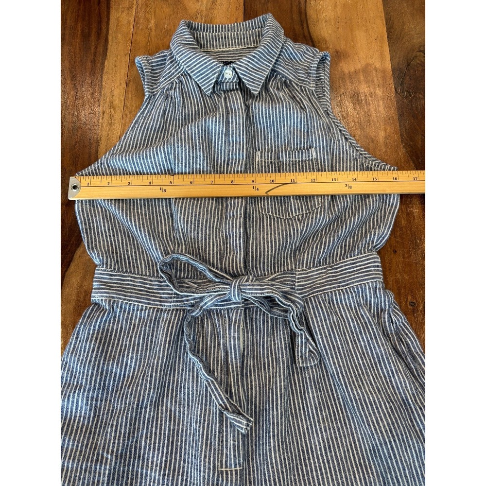 Anthropologie blue white striped shorts romper women's size 0 nautical preppy - Picture 3 of 9